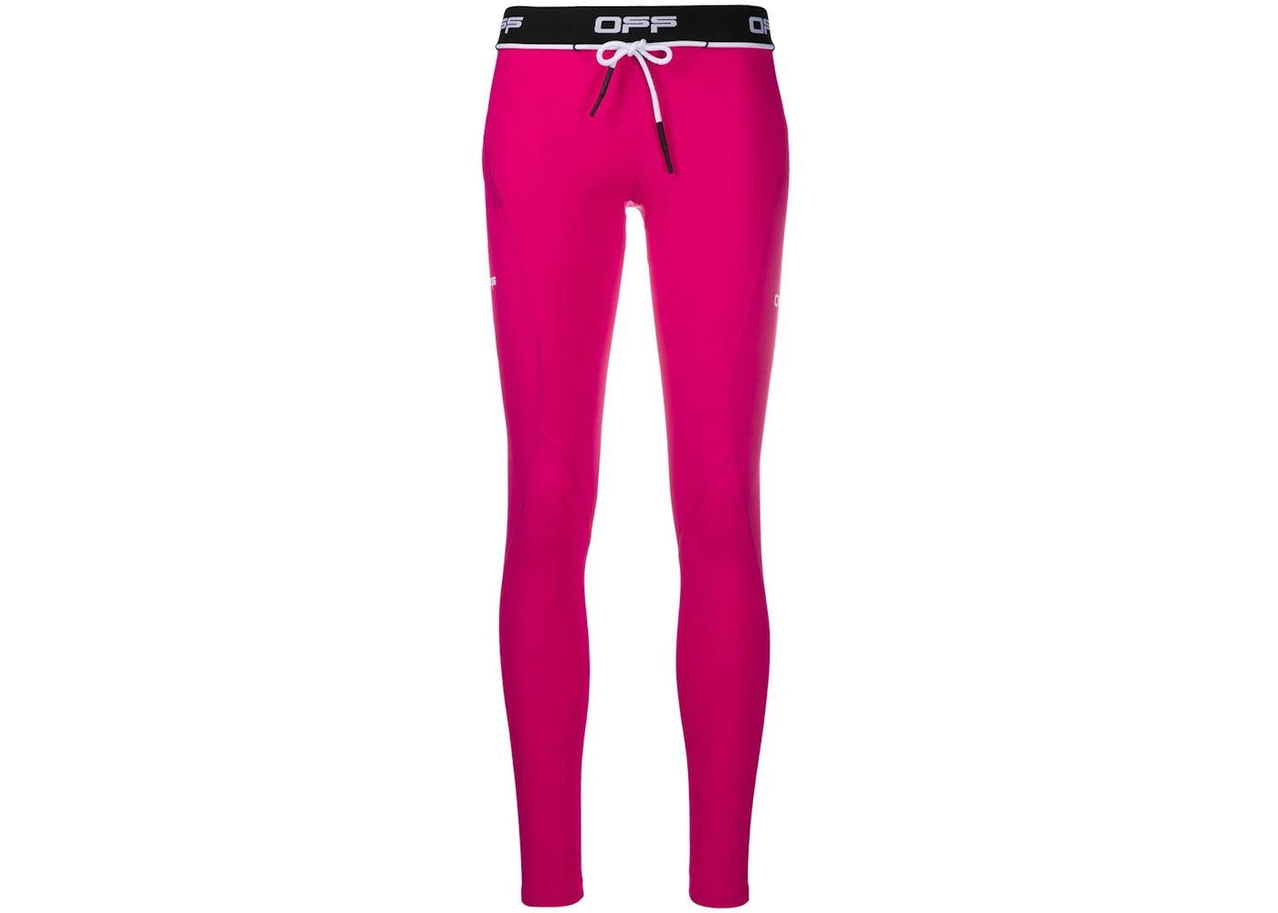 OFF-WHITE Logo Print Performance Leggings Fuchsia/White