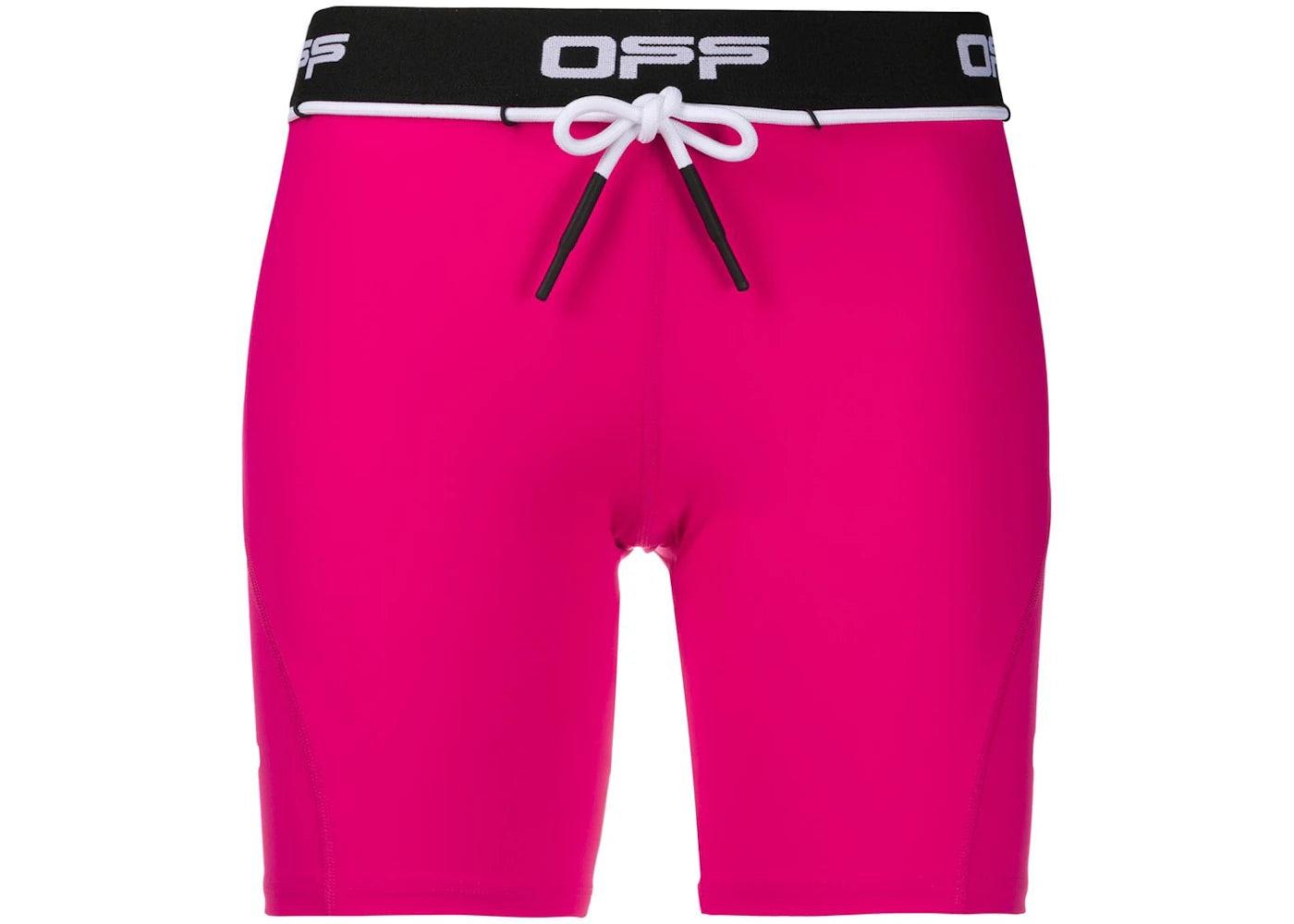 OFF-WHITE Logo Print Performance Shorts Fuchsia/White