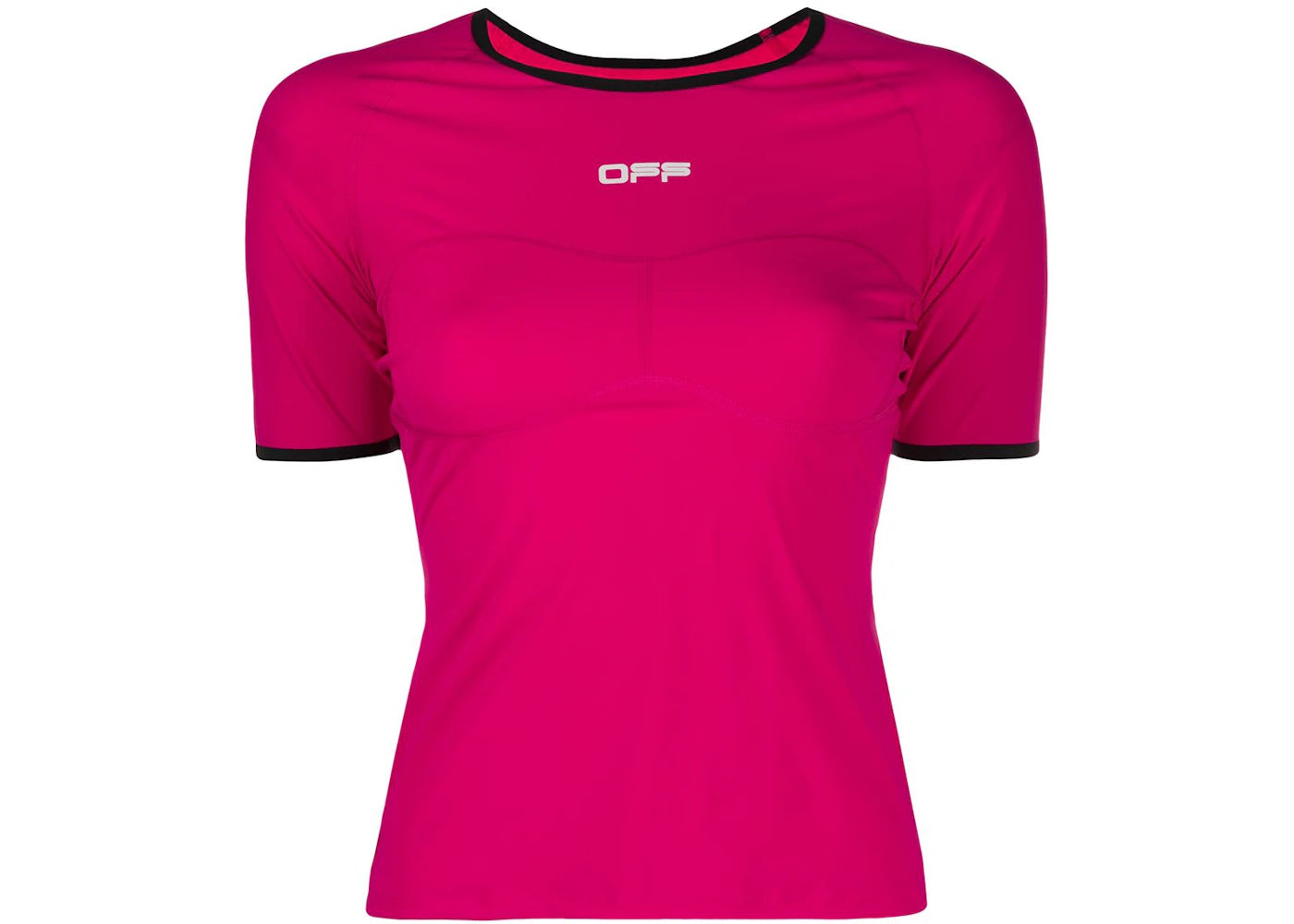 OFF-WHITE Logo Print Performance T-Shirt Fuchsia/White