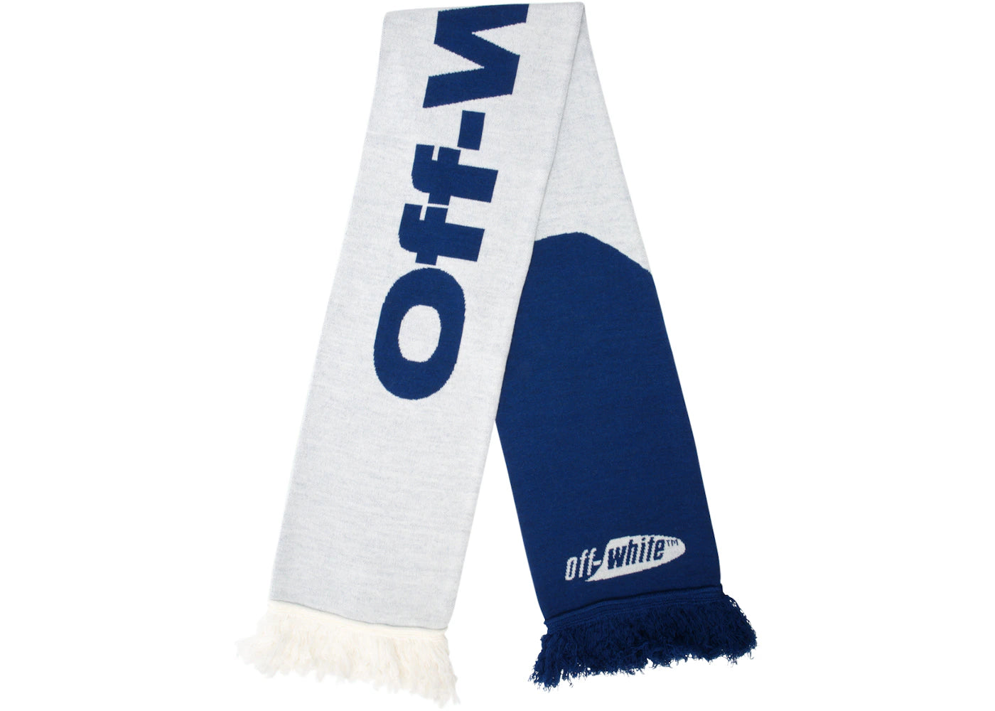 OFF-WHITE Logo Scarf (SS19) Blue/Grey