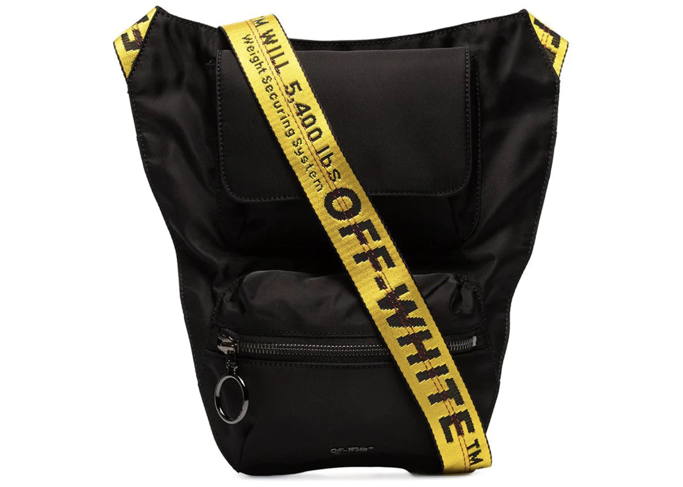 OFF-WHITE Logo-Strap Crossbody Bag Black