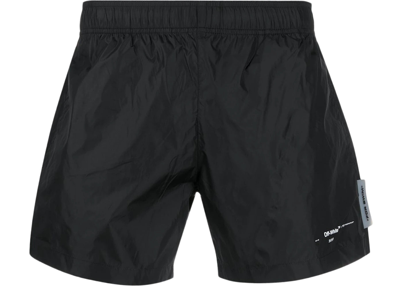 OFF-WHITE Logo Swim Shorts Black/White