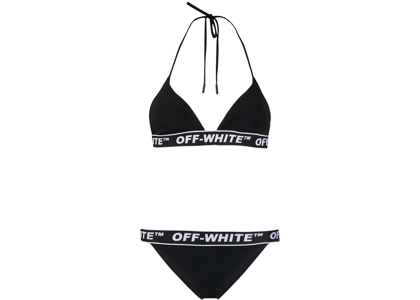 OFF-WHITE Logo-Tape Bikini Black/White