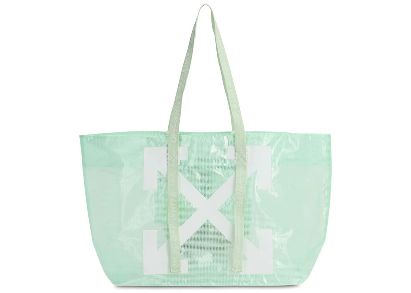 OFF-WHITE Logo Tote PVC Green