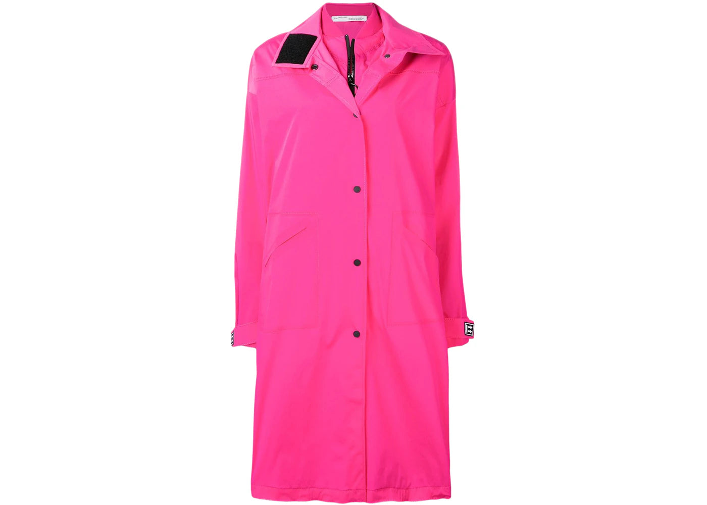 OFF-WHITE Long K-Way Trench Coat Pink/Black