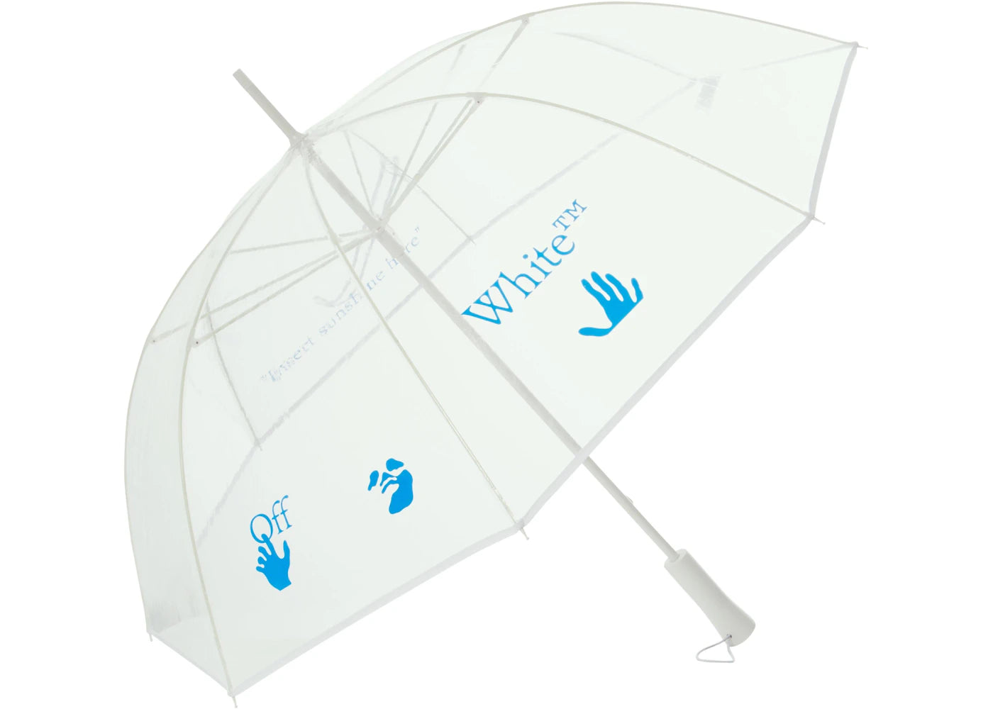 OFF-WHITE Long See Thru Umbrella White/Blue