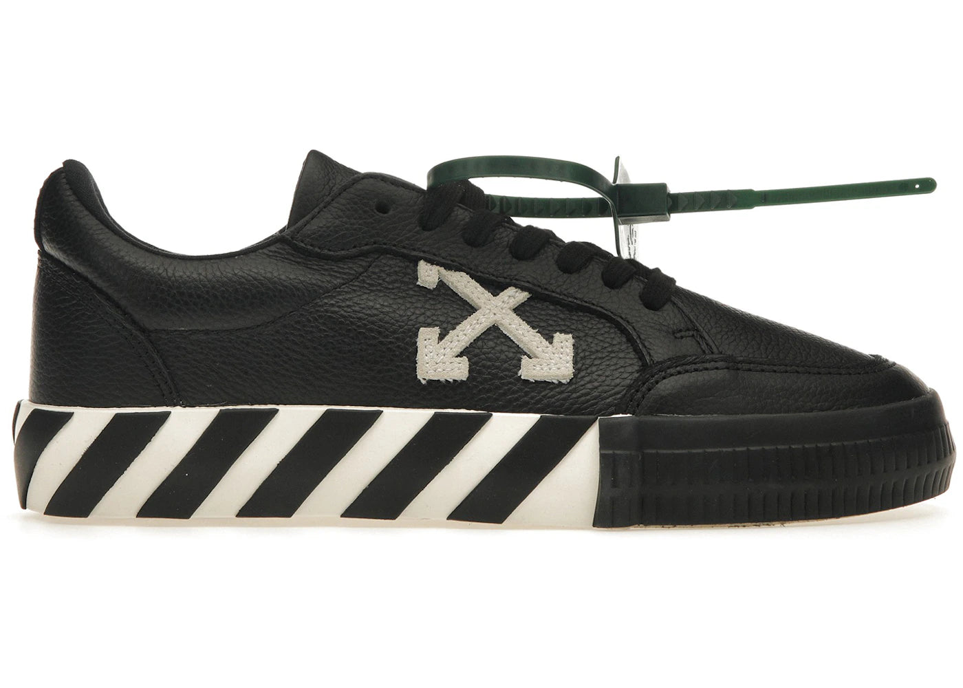 OFF-WHITE Low Vulcanized Leather Black White (Women's)