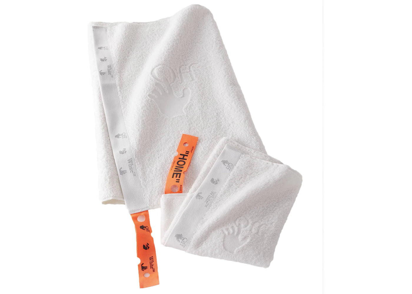 OFF-WHITE Man Swimming Logo Towel Set White