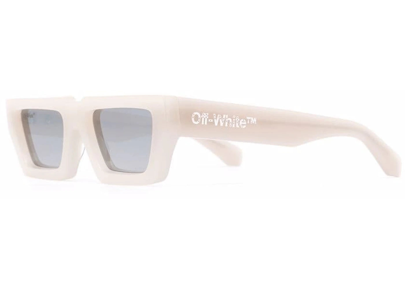 OFF-WHITE Manchester Rectangular Frame Sunglasses Beige/Silver/White (OERI002Y21PLA0016172)