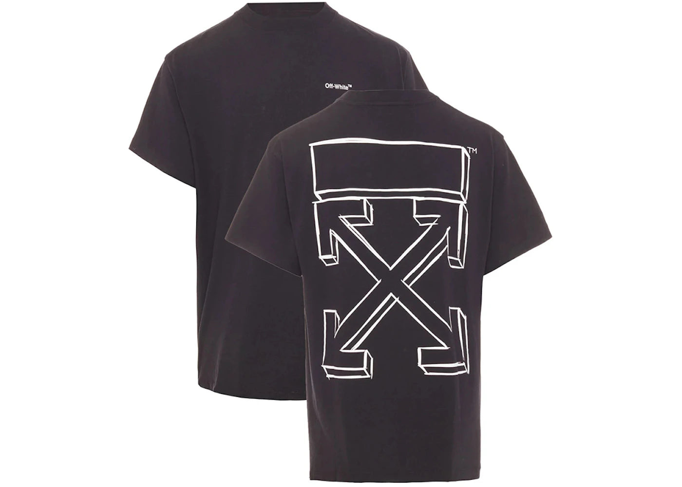 OFF-WHITE Marker Arrows Sketch Oversized T-Shirt Black/White