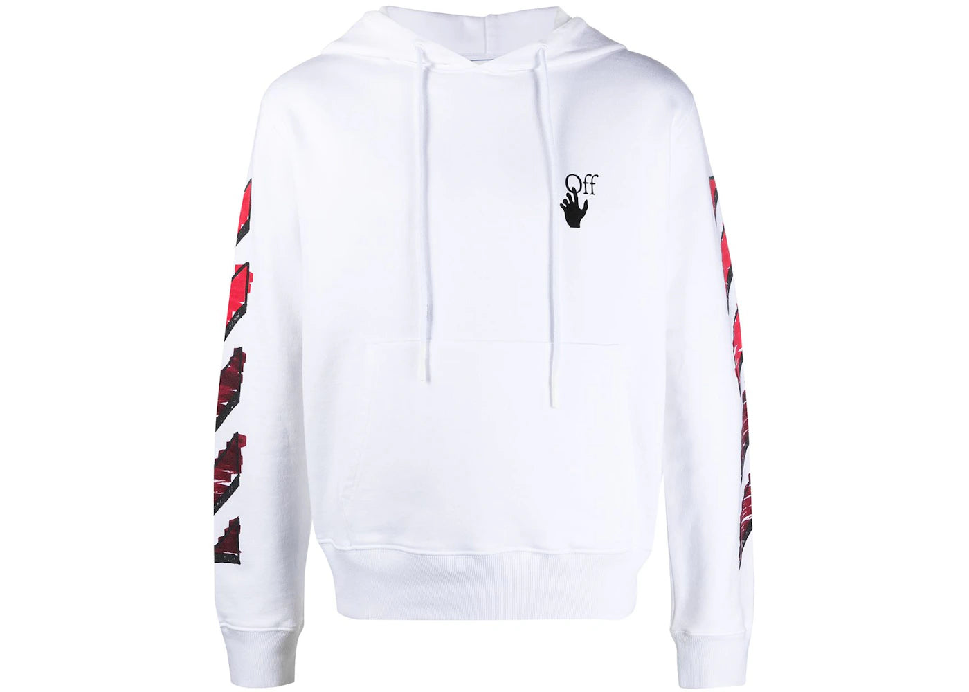 OFF-WHITE Marker Hoodie White/Red