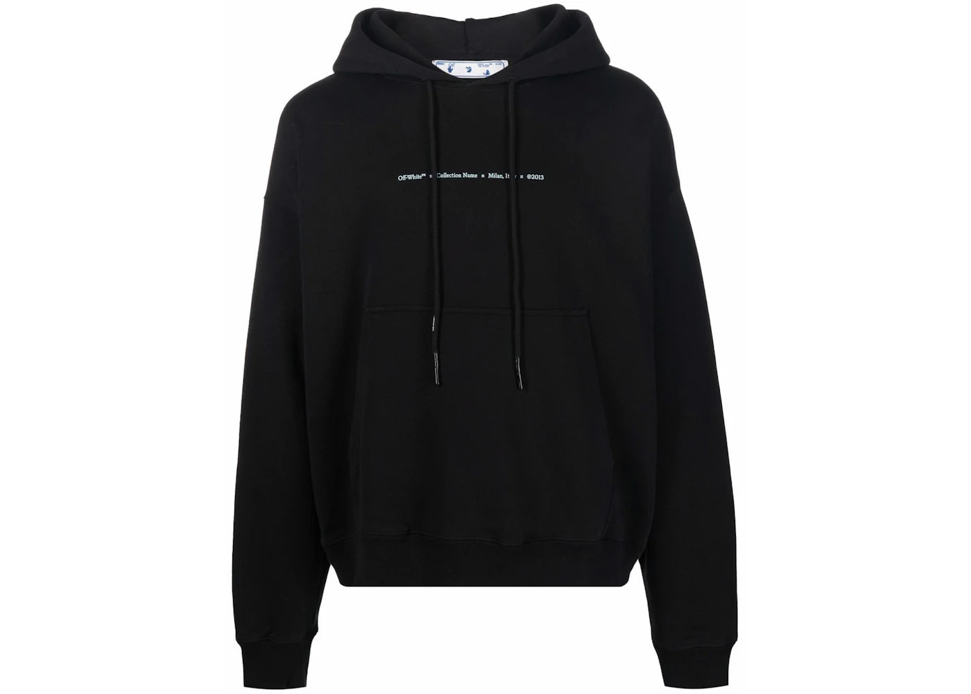 OFF-WHITE Marker Skate Hooded Sweatshirt Black Blue