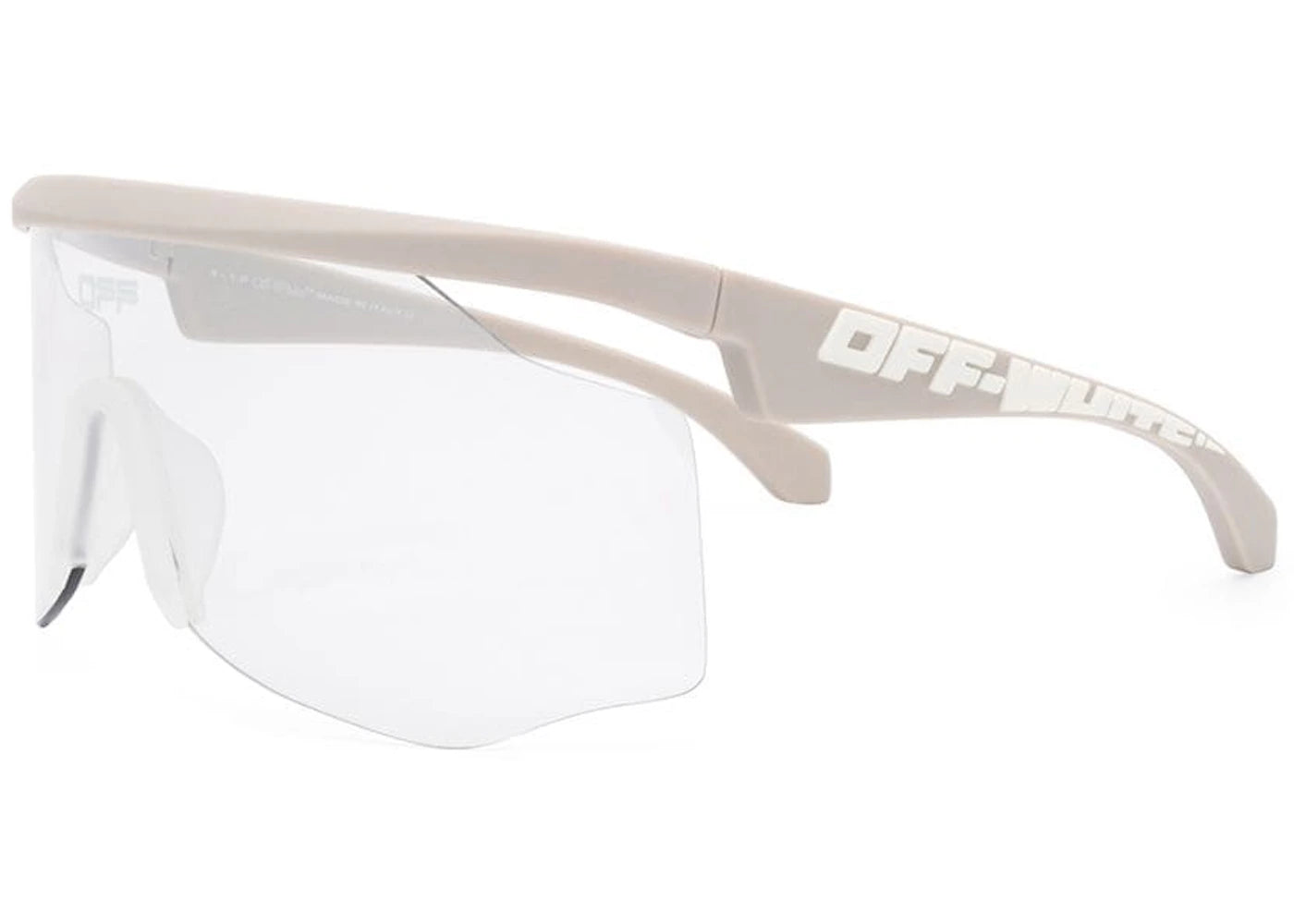 OFF-WHITE Mask Sunglasses Light Grey/White (OMRI003S20I060410601)