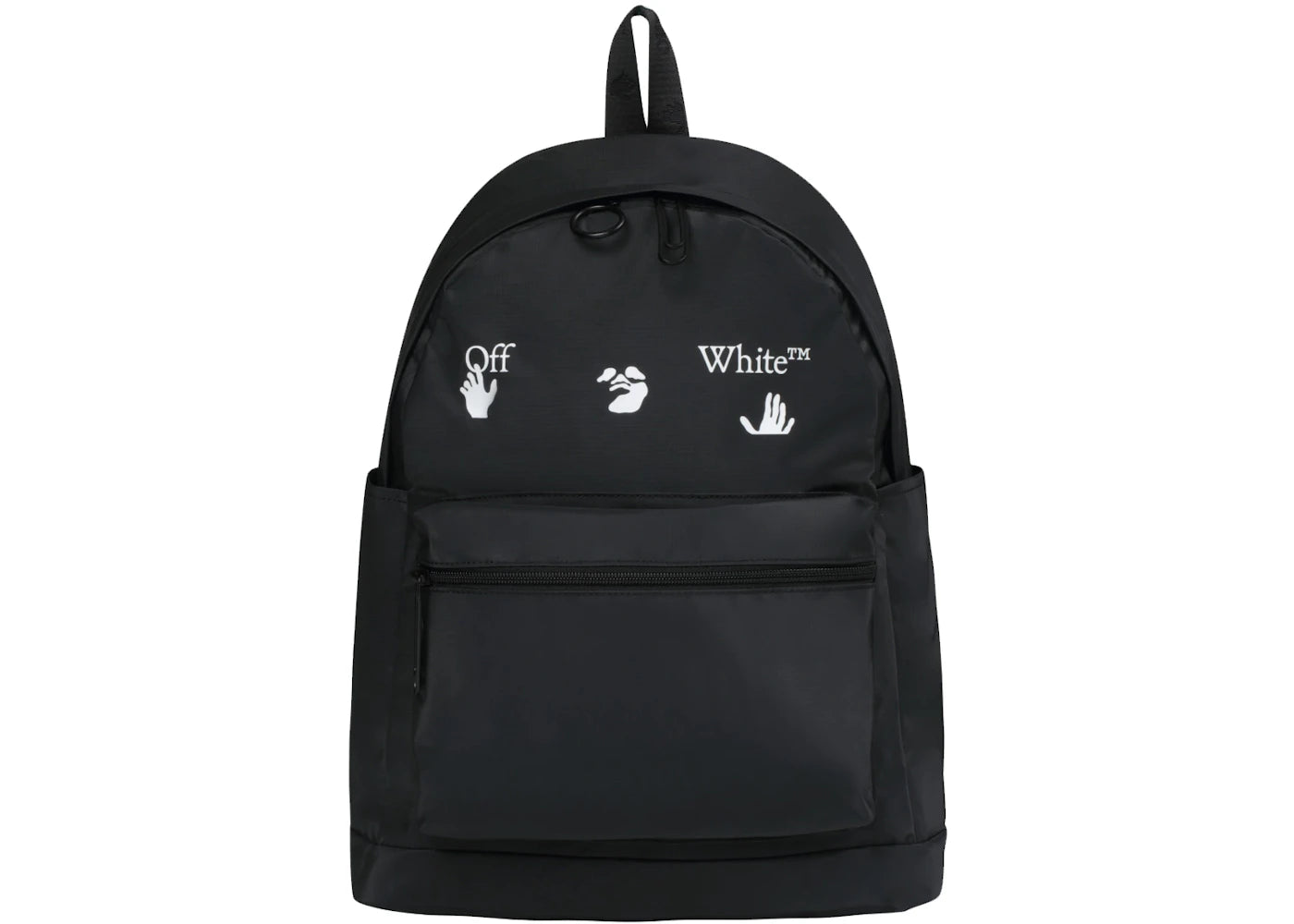 OFF-WHITE Matte Logo Print Backpack Black/White