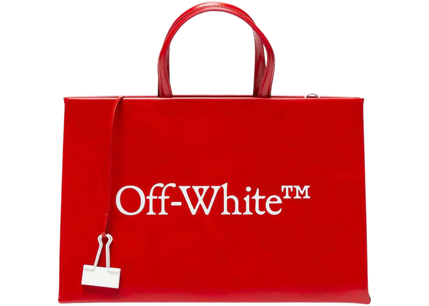 OFF-WHITE Medium Box Bag Red/White