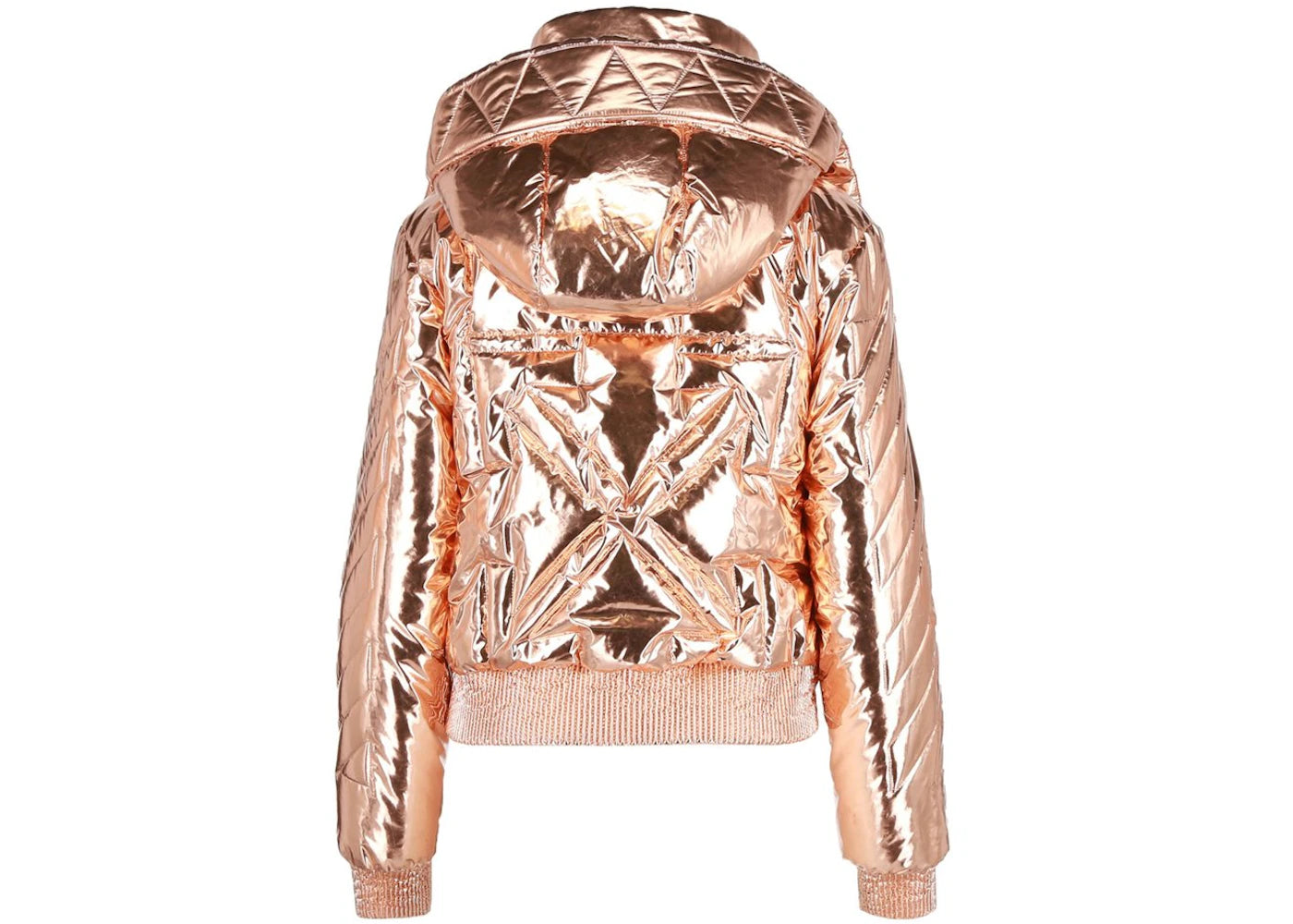 OFF-WHITE Metallic Puffer Jacket Copper