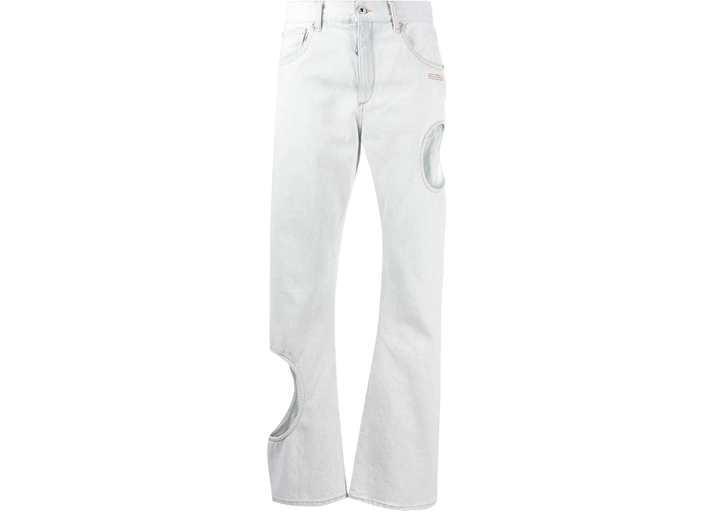 OFF-WHITE Meteor Holes Boyfriend Denim Jeans Blue