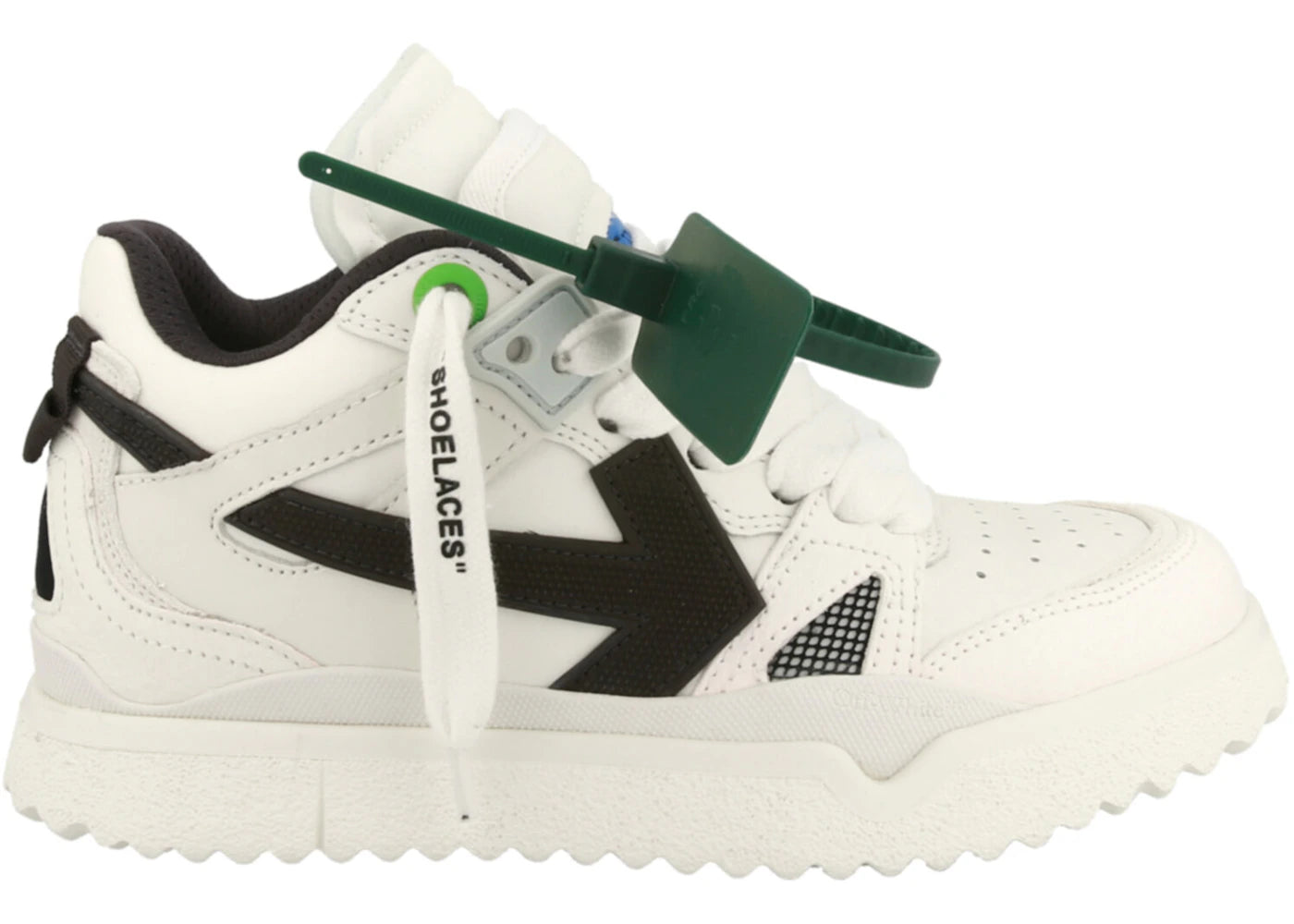 OFF-WHITE Mid-Top Sponge Sneakers White Black (Women's)