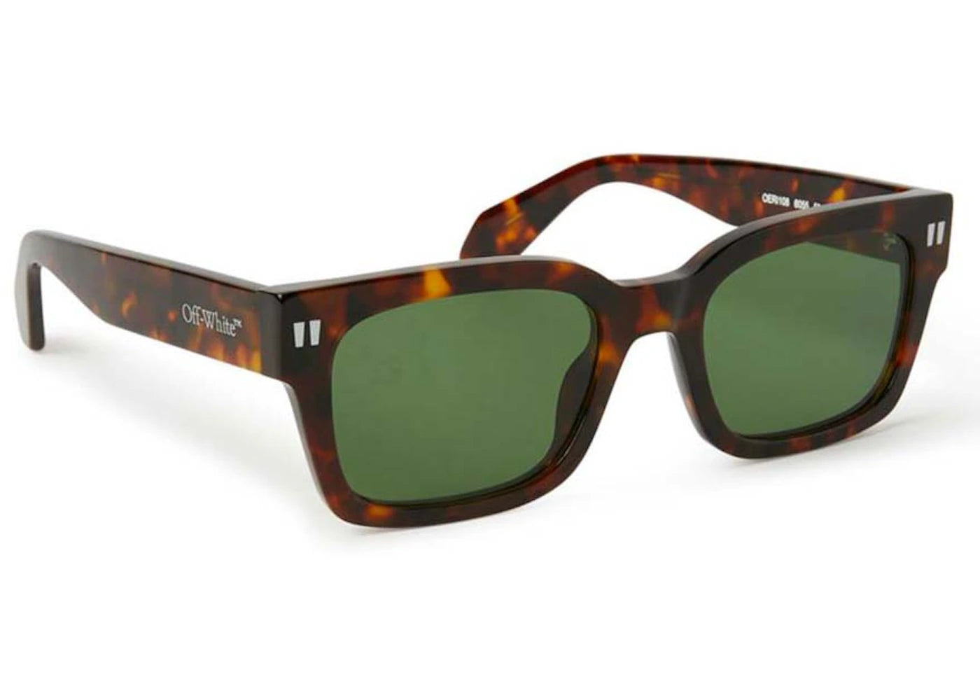 OFF-WHITE Midland Sunglasses Havana/Green (OERI108S24PLA0016055)