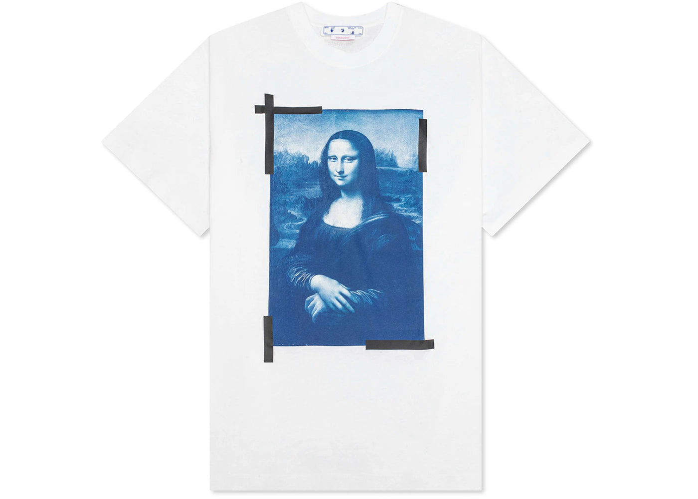 OFF-WHITE Mona Lisa Print Logo Oversized T-shirt White/Blue/Black