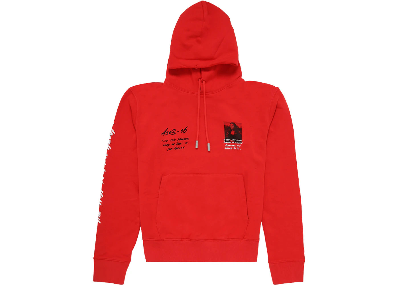 OFF-WHITE Monalisa Graphic Print Hoodie Red/Black/White