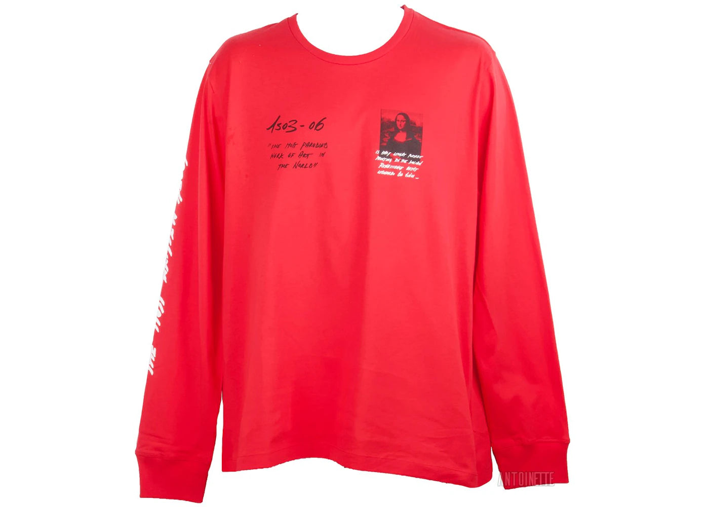 OFF-WHITE Monalisa Graphic Print L/S T-Shirt Red/Black