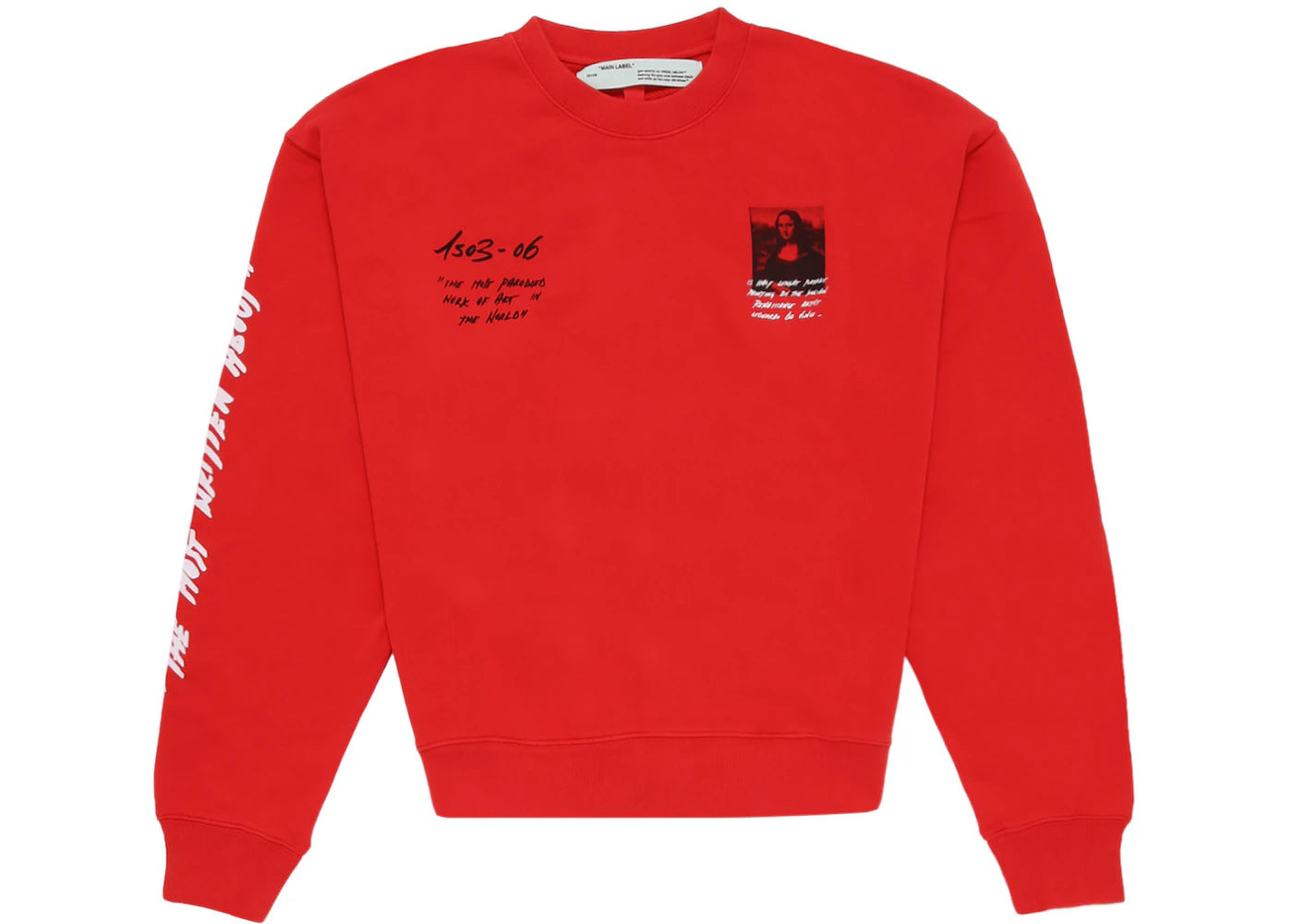 OFF-WHITE Monalisa Graphic Print Sweatshirt Red/Black/White