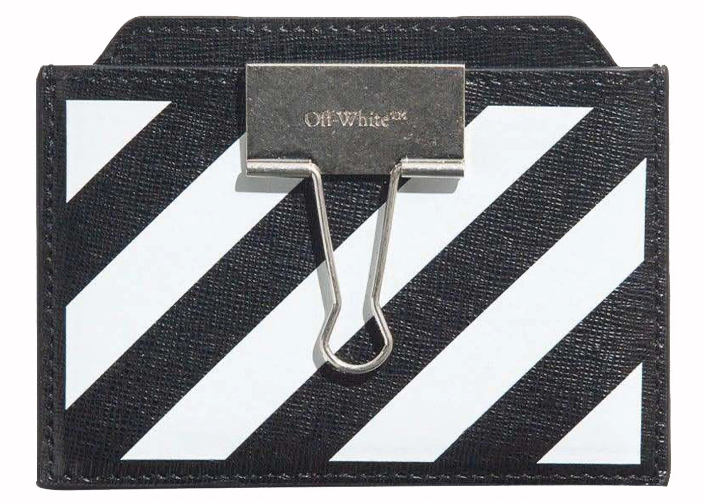 OFF-WHITE Money Holder Binder Small CC Black/White