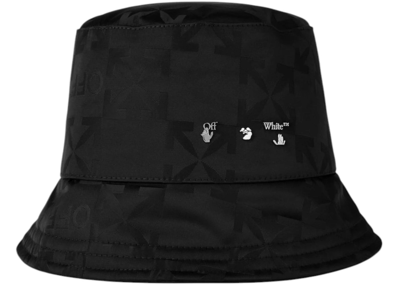 OFF-WHITE Monogram Bucket Hat Black/Silver