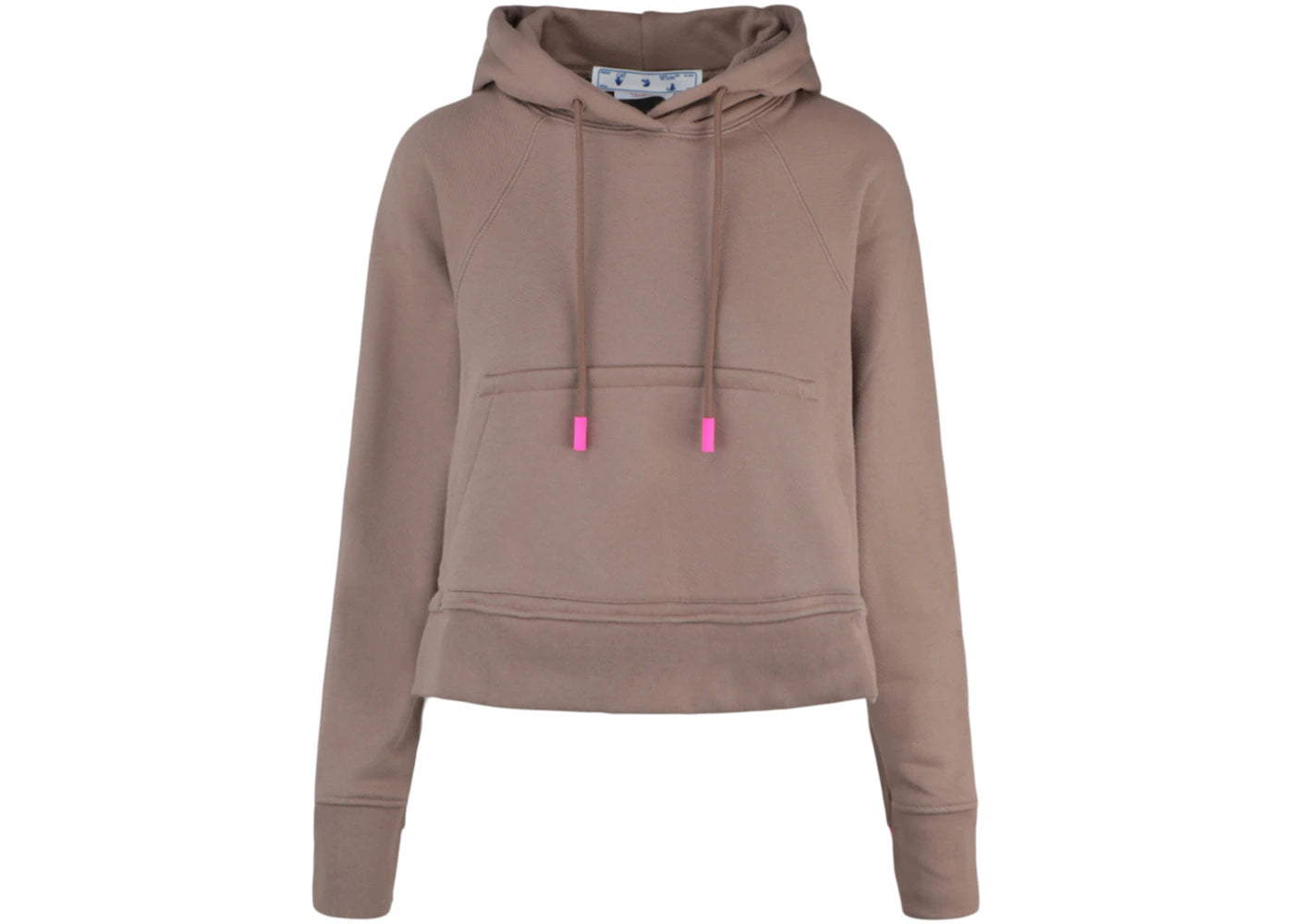 OFF-WHITE Monogram Cropped Hoodie Camel