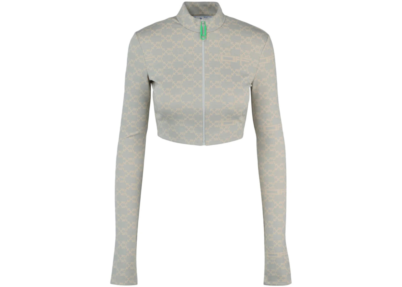 OFF-WHITE Monogram Cropped Track Jacket White