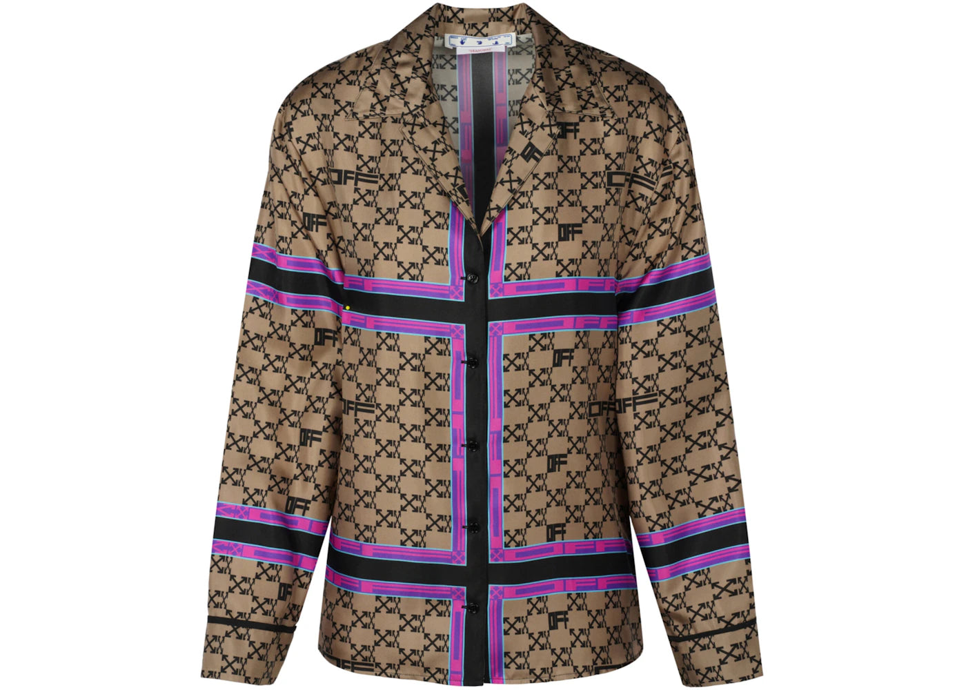 OFF-WHITE Monogram Pajama Silk Shirt Multi