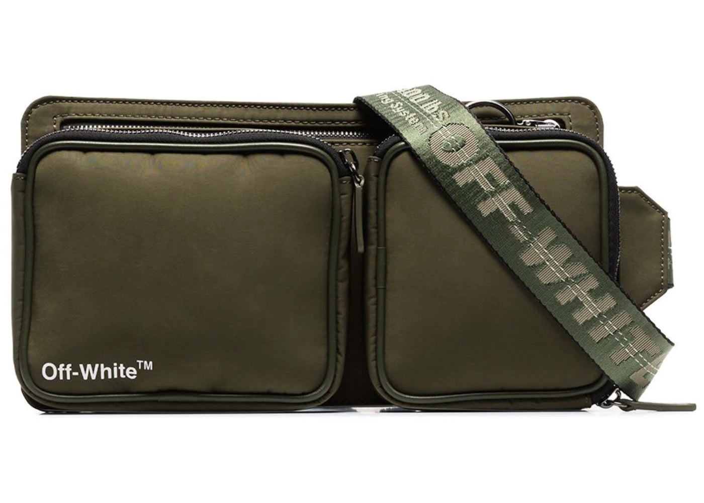 OFF-WHITE Multi-Compartment Crossbody Bag Green