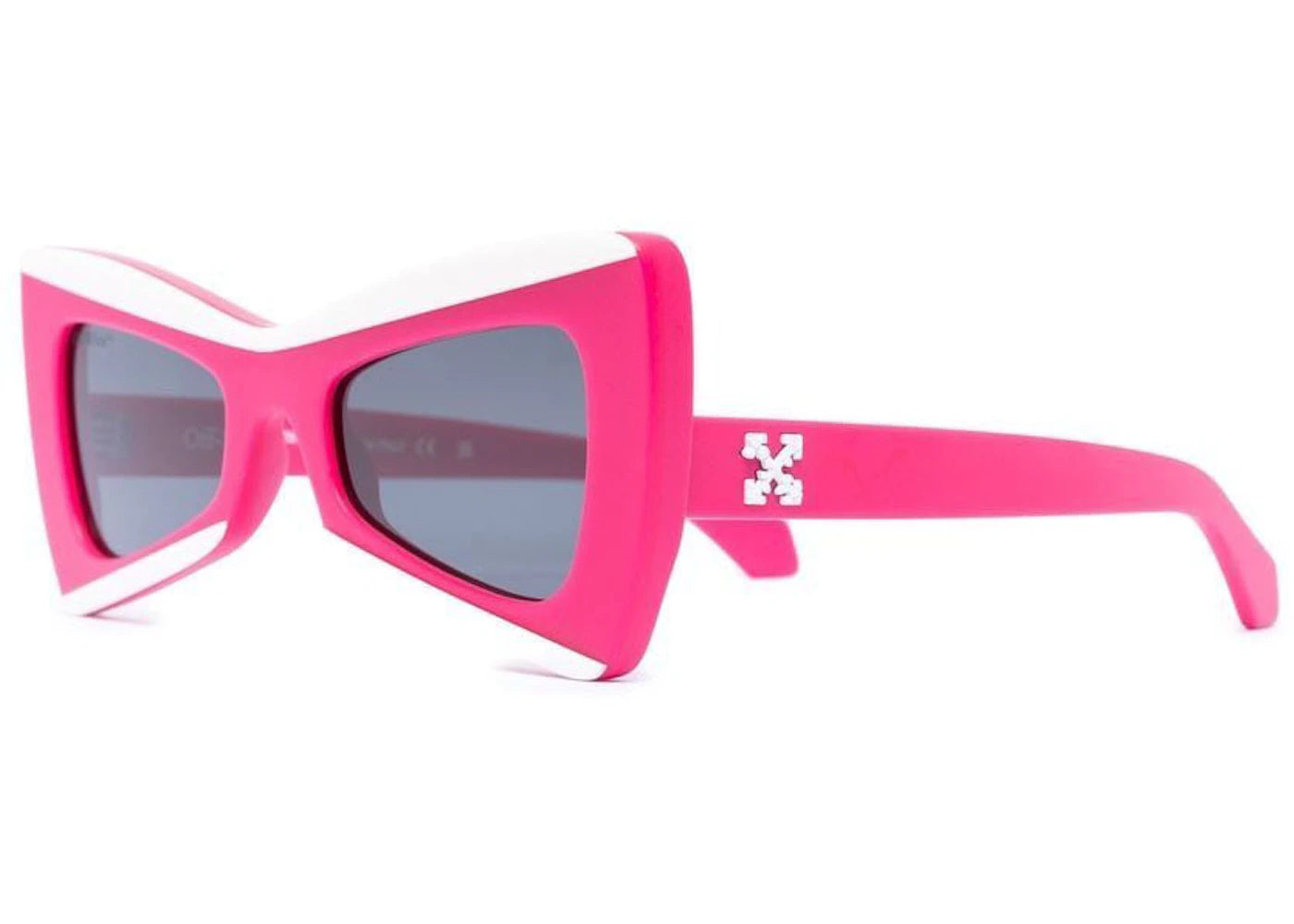 OFF-WHITE Nashville Cateye Sunglasses Pink/White/Grey (OERI070S23PLA0013407)