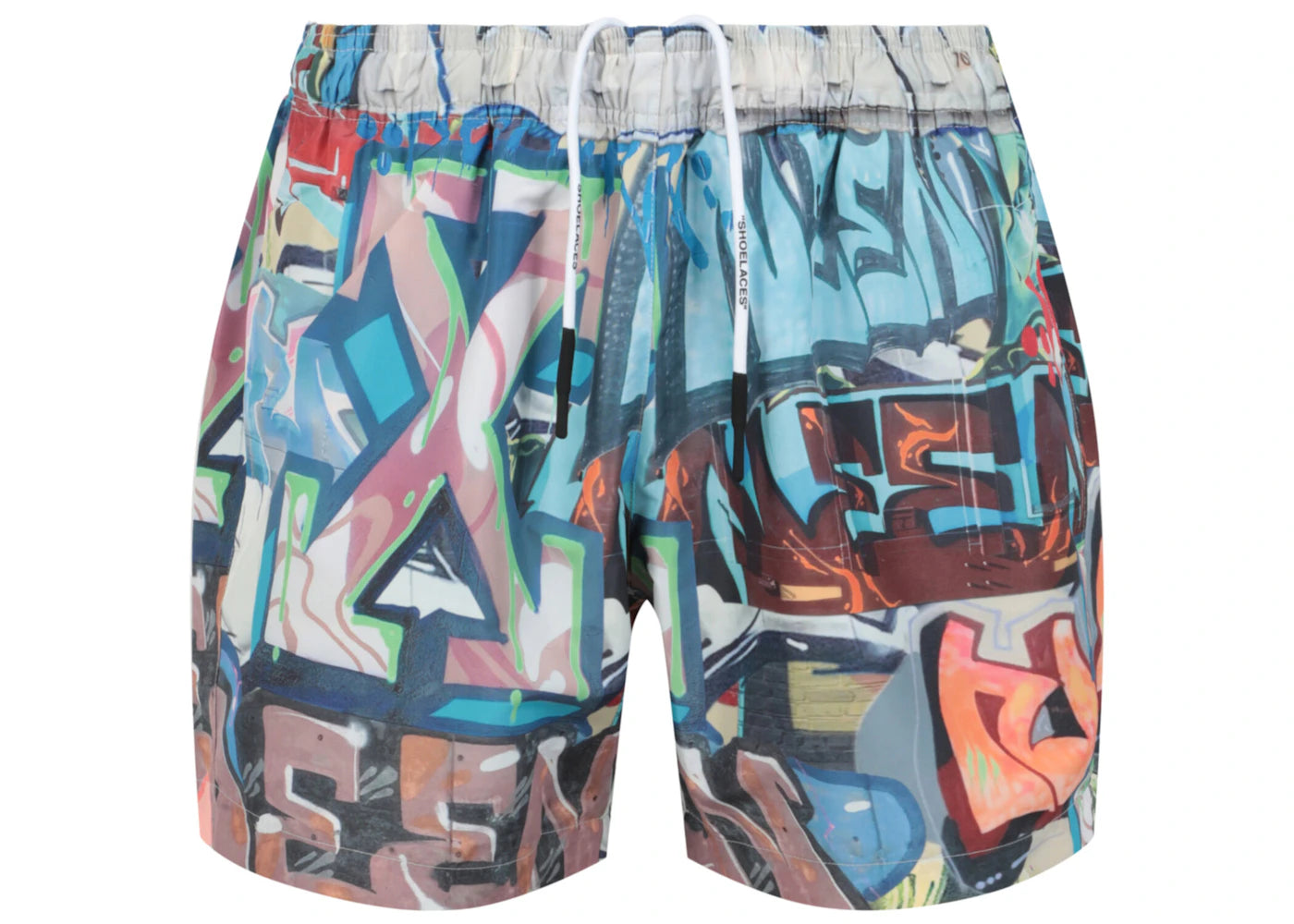 OFF-WHITE Neen Graffiti Print Swim Shorts Multi