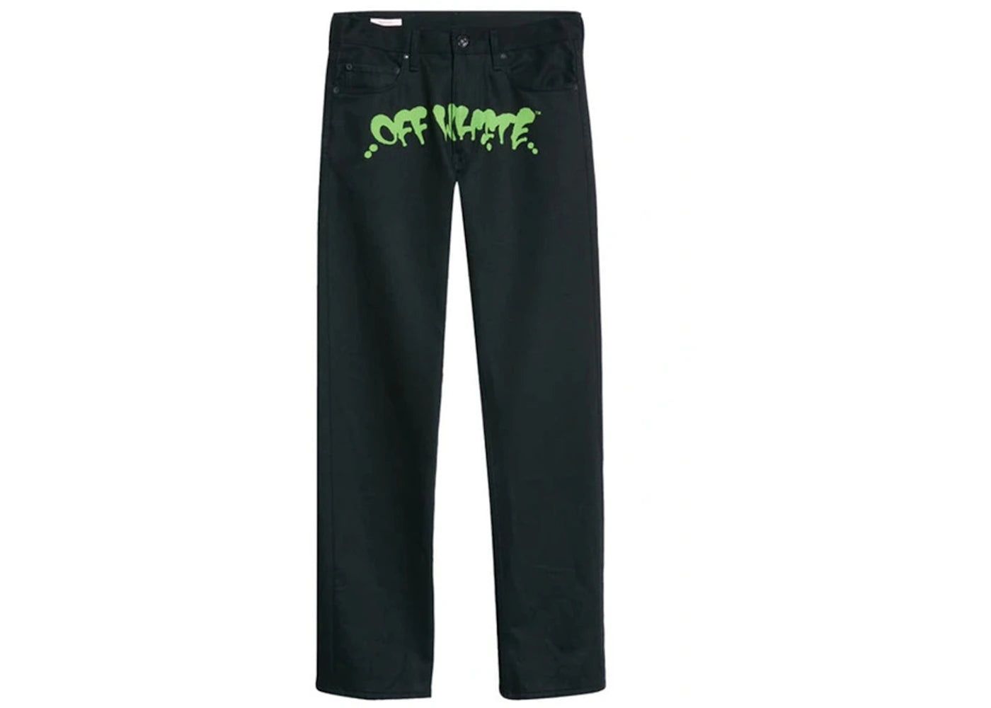 OFF-WHITE Neen Slim Straight Jeans Black/Green