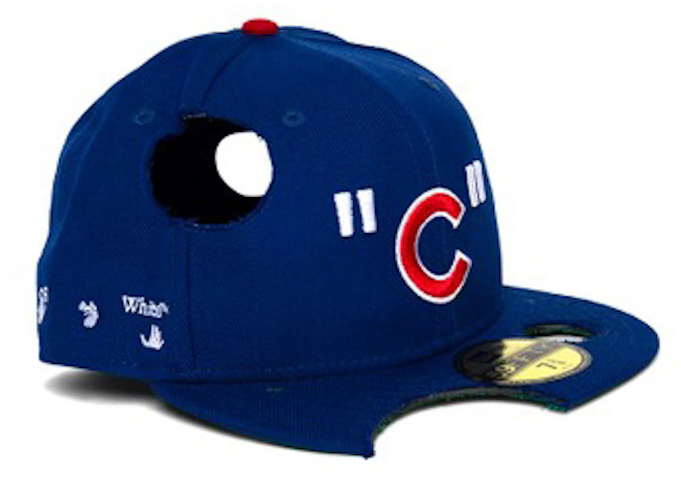 OFF-WHITE New Era Chicago Cubs Fitted Hat Blue/Red