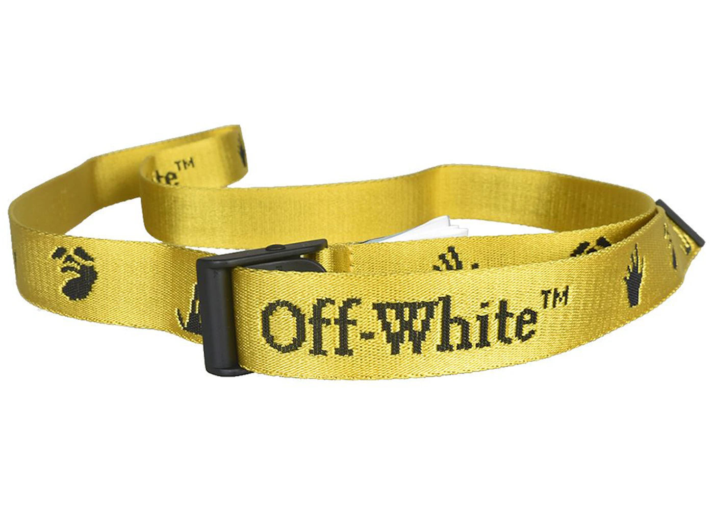 OFF-WHITE New Logo Industrial Belt Belt Yellow Black