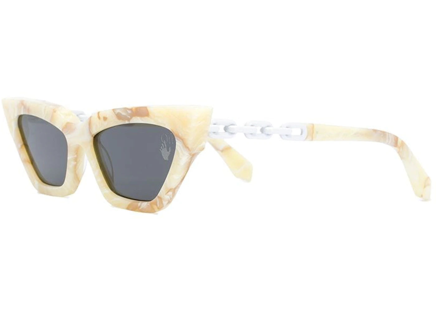 OFF-WHITE Nina Cat Eye Sunglasses Yellow Marble (OWRI021F20PLA0011803)