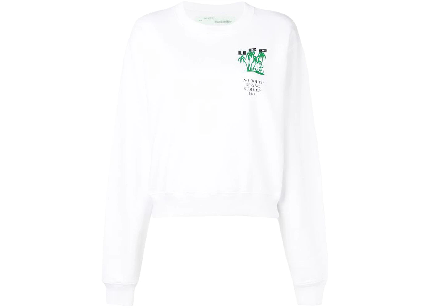 OFF-WHITE No Doubt Palm Tree Graphic Sweatshirt White/Multicolor