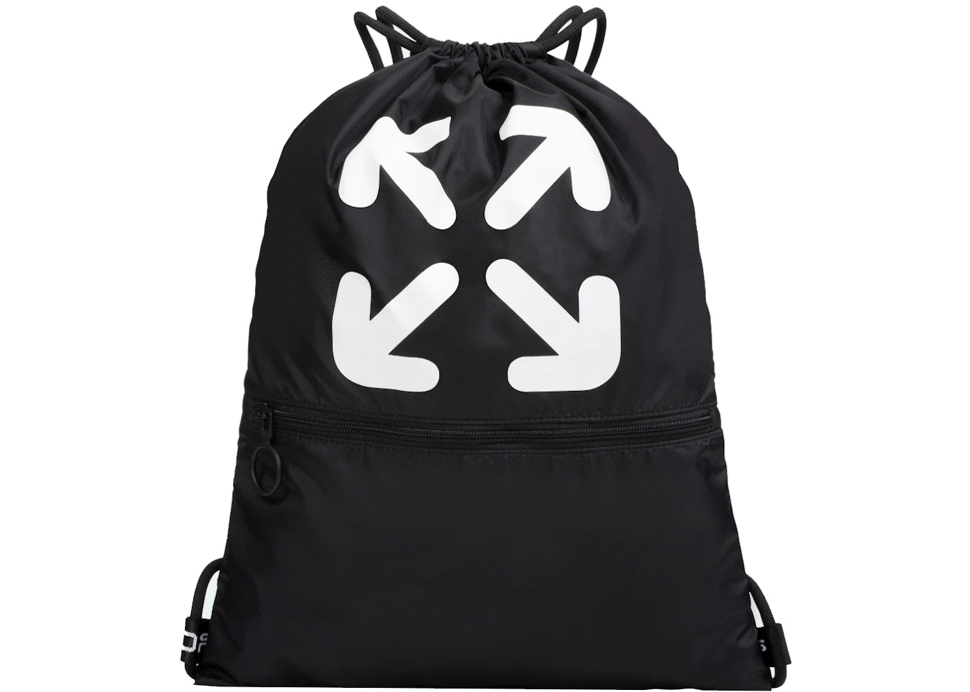 OFF-WHITE Nylon Gymsack Backpack Black/White