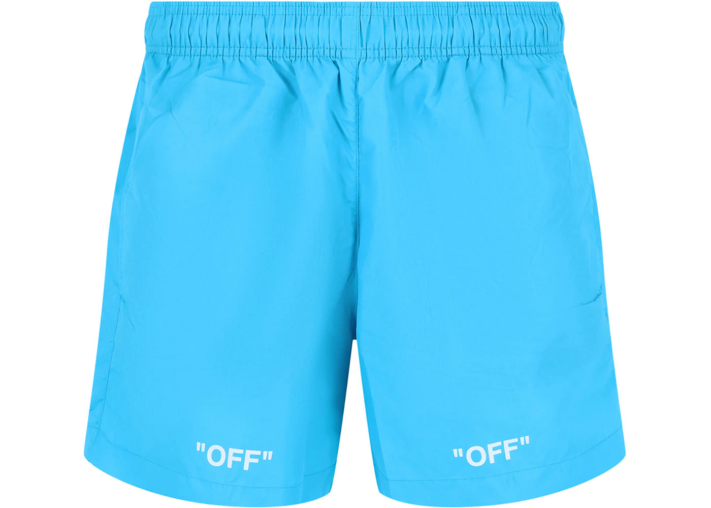 OFF-WHITE "OFF" Print Swim Shorts Blue