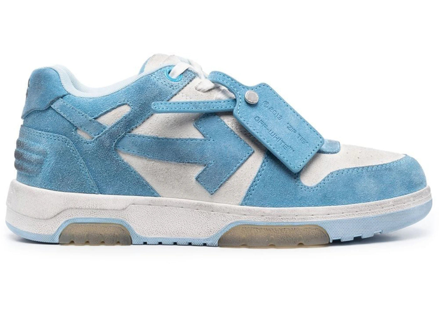 OFF-WHITE OOO Low Out Of Office Vintage Suede White Light Blue