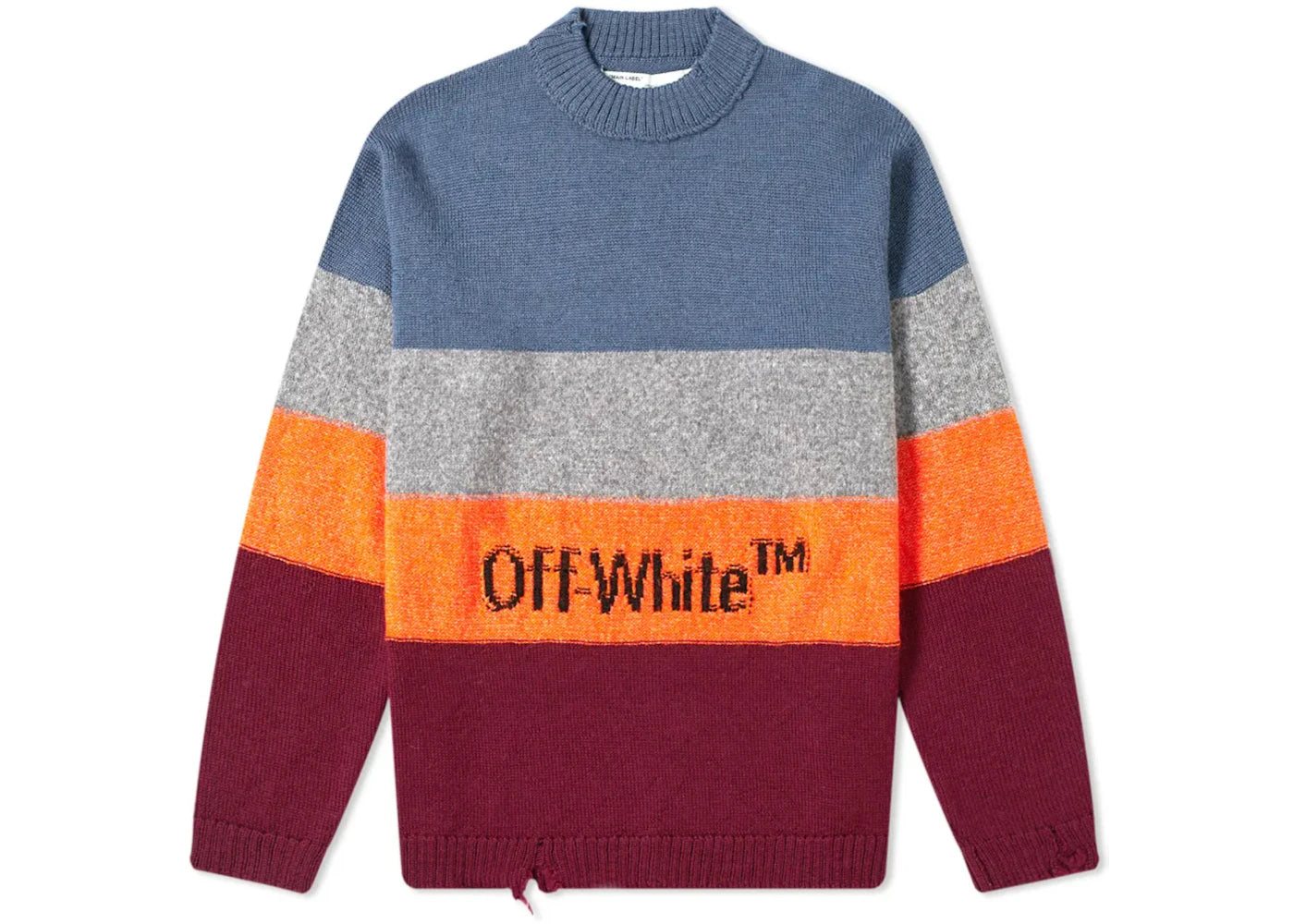 OFF-WHITE OW Crewneck Sweater Orange Maroon