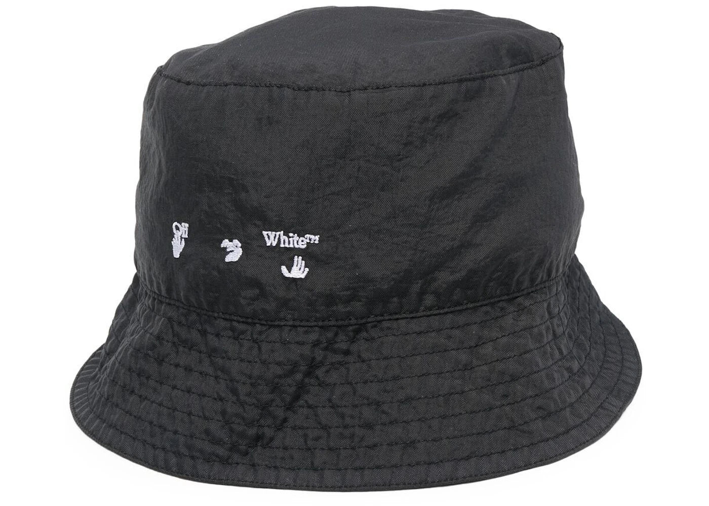 OFF-WHITE OW Polyester Bucket Hat Black/White