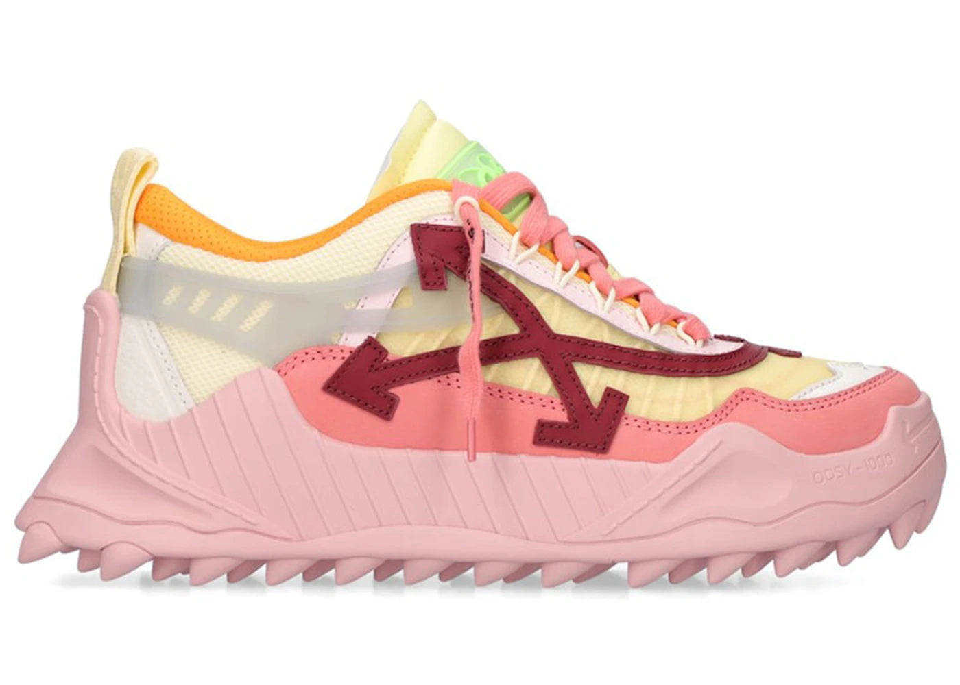 OFF-WHITE Odsy-1000 Pink Yellow Burgundy (Women's)