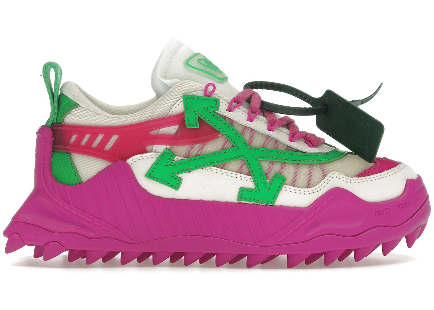 OFF-WHITE Odsy-1000 White Fuchsia Green (Women's)