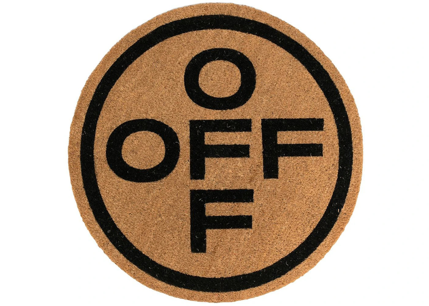 OFF-WHITE Off Doormat Beige Black