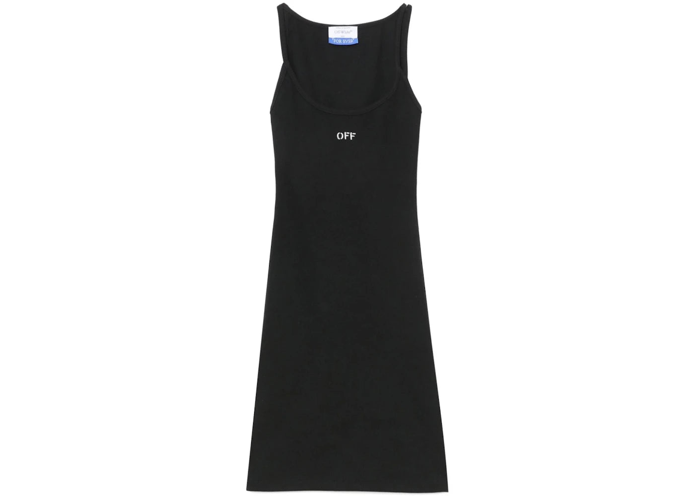 OFF-WHITE Off Stamp Rib Basic Tank Dress Black/White