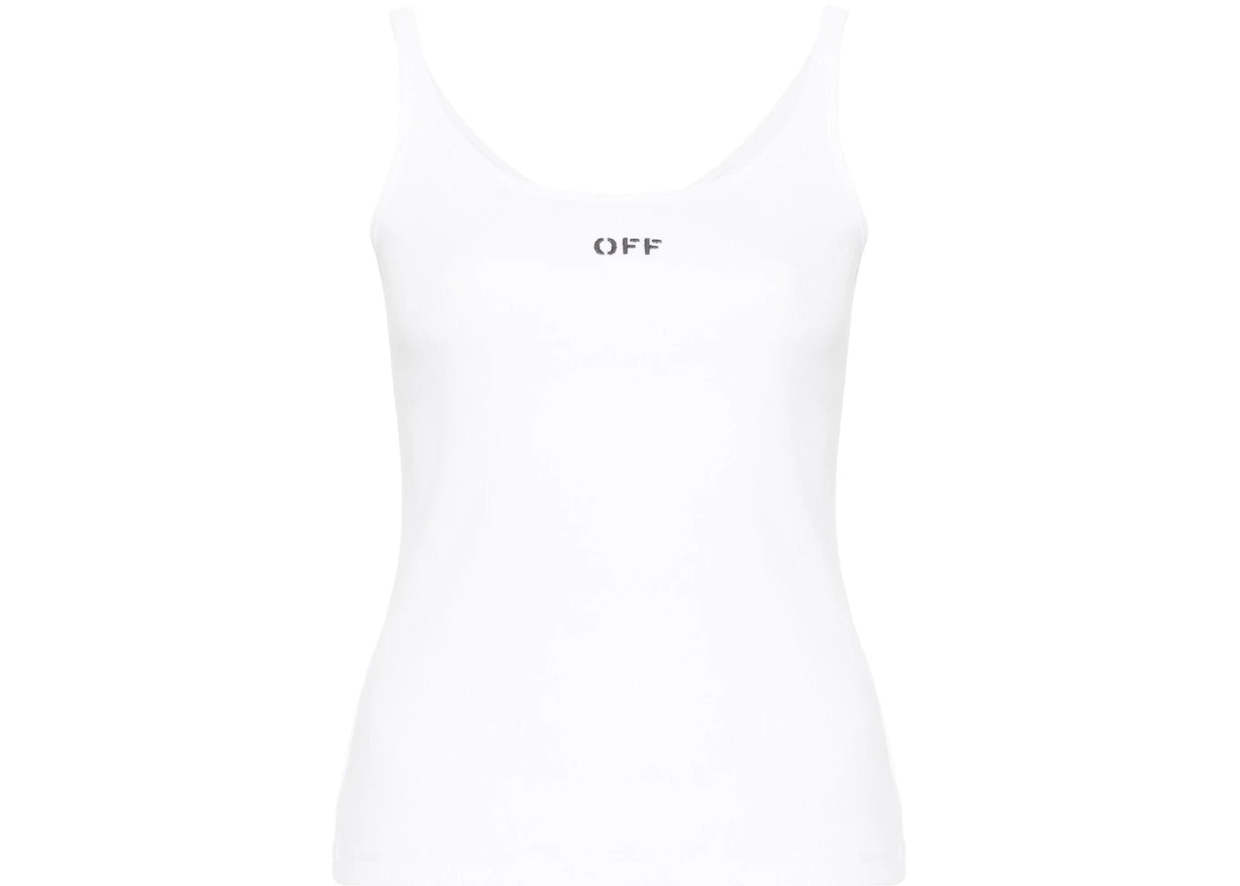 OFF-WHITE Off Stamp Rib Tank Top White Black